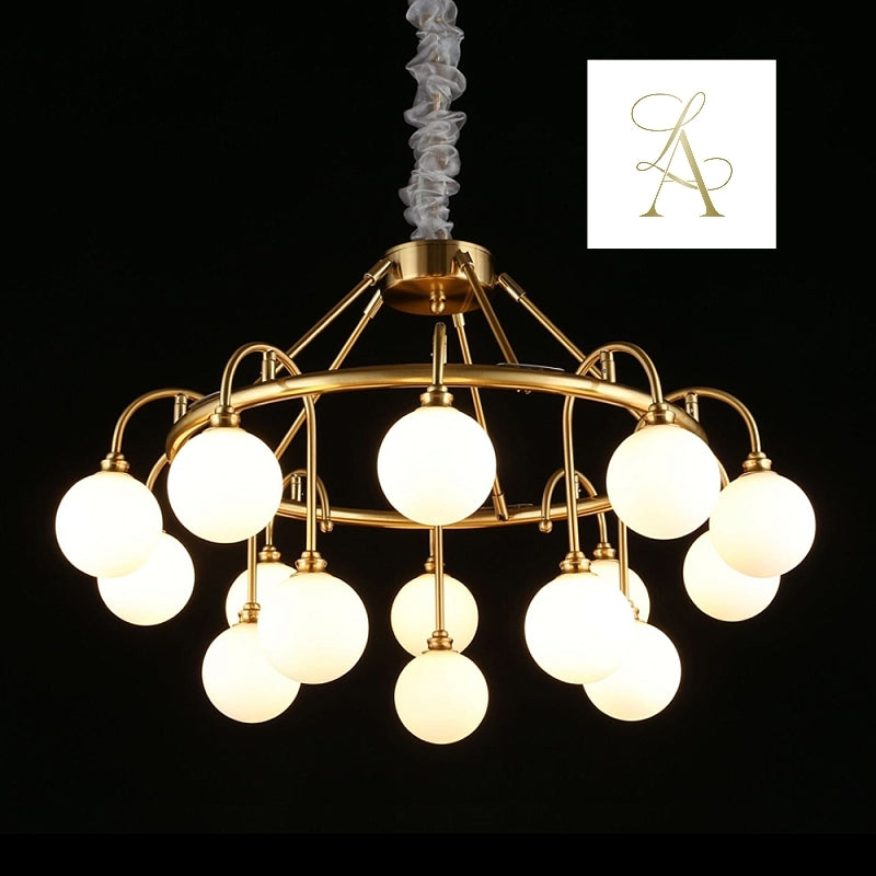 15 Lİ BUZLU-OPAL CAM SARKIT-AVİZE