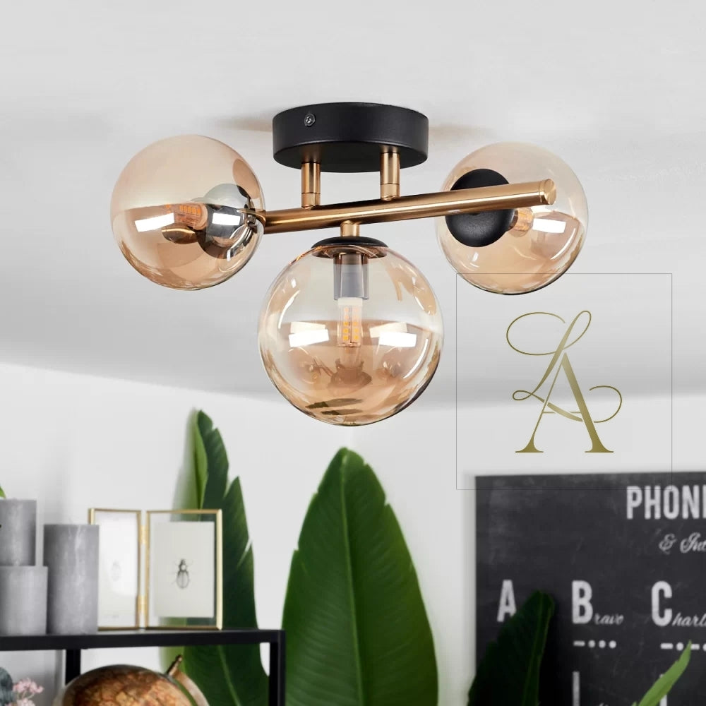 BAL RENKLİ CAM SARKIT AVİZE