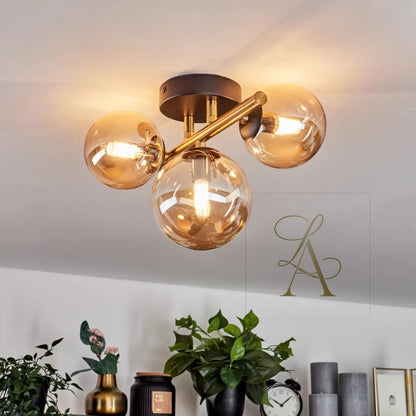 BAL RENKLİ CAM SARKIT AVİZE