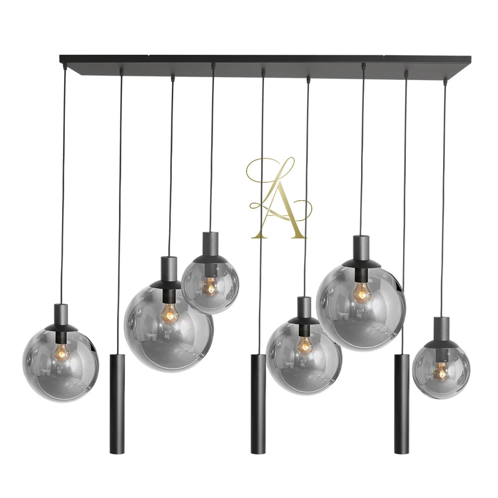 FÜME RENKLİ CAM-BORU LED SARKIT-AVİZE