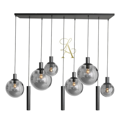 FÜME RENKLİ CAM-BORU LED SARKIT-AVİZE