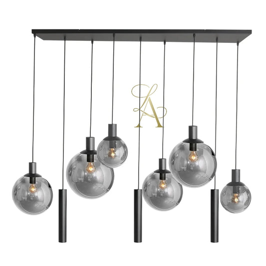 FÜME RENKLİ CAM-BORU LED SARKIT-AVİZE