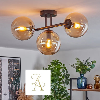 BAL RENKLİ CAM SARKIT AVİZE