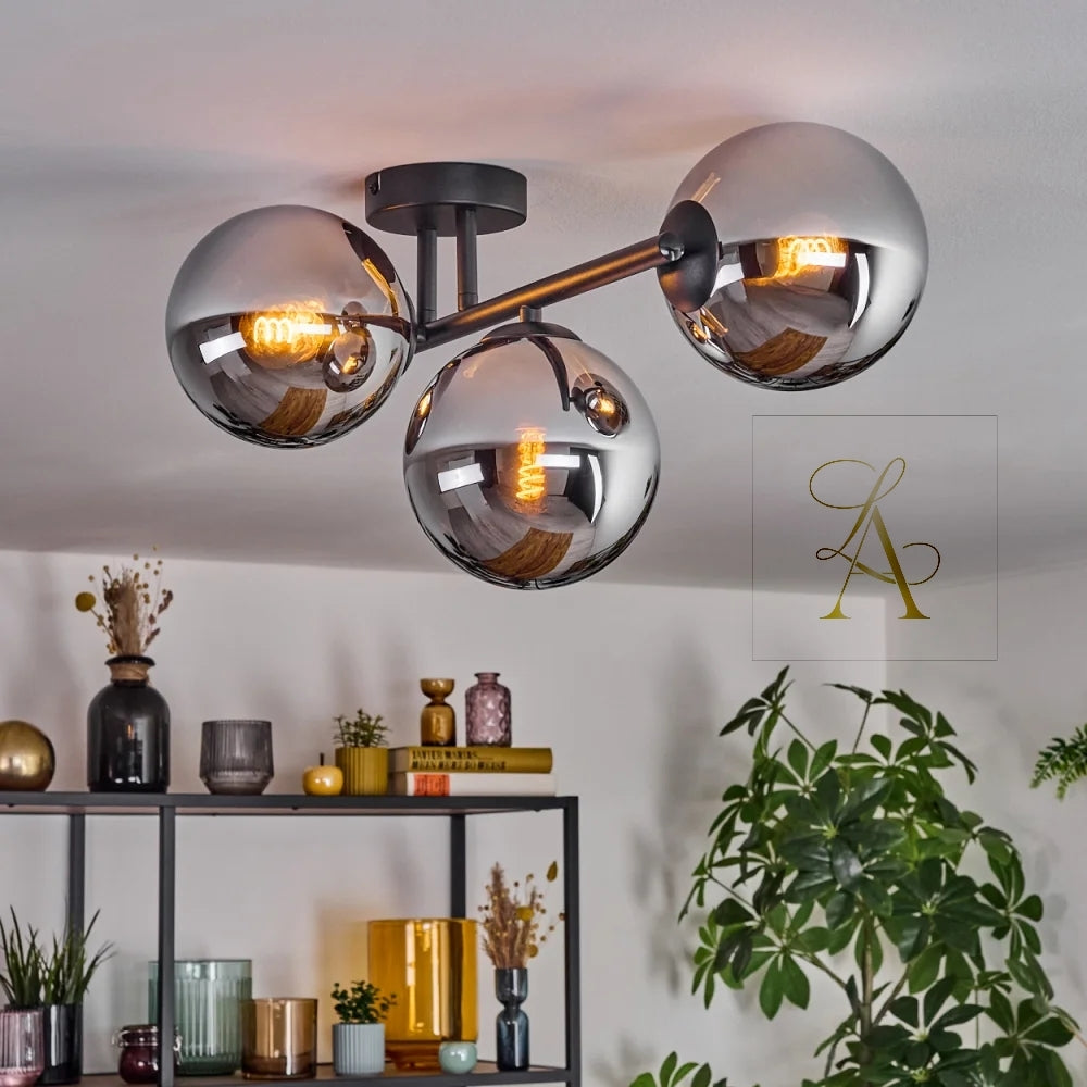 FÜME RENKLİ CAM SARKIT-AVİZE